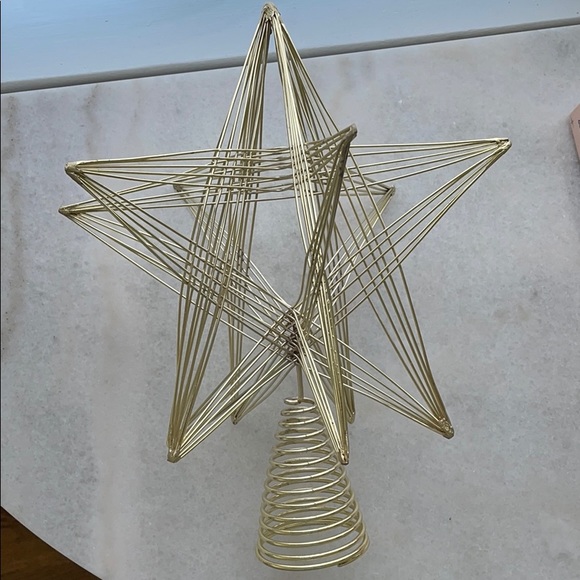 Crate & Barrel Gold Star Christmas Tree Topper